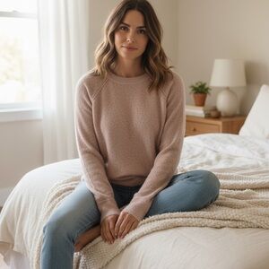 Barefoot Dreams Blush Crew Neck Sweater
